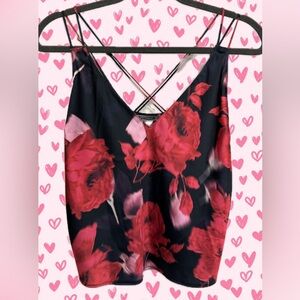 Victoria's Secret Black and Pink Floral tank